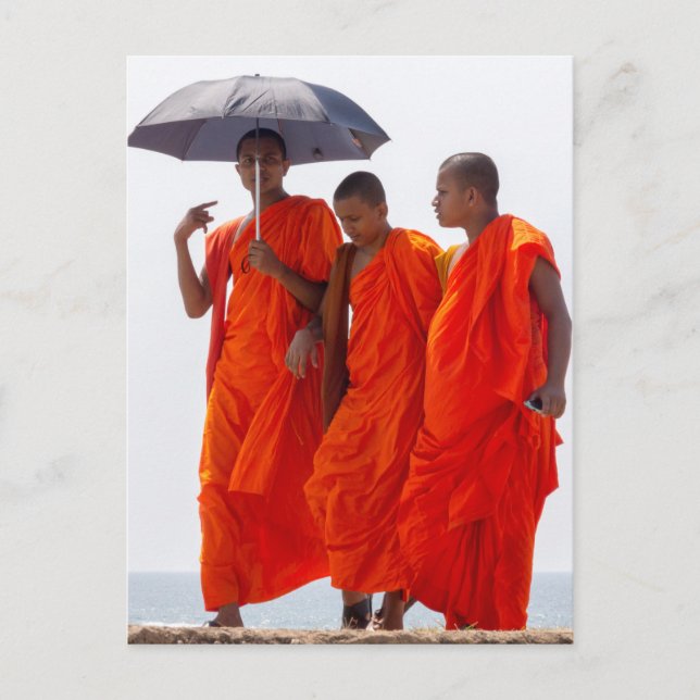 Buddhistische Mönche Postkarte (Vorderseite)