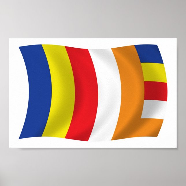Buddhistische Religion Flag Poster Print (Vorne)