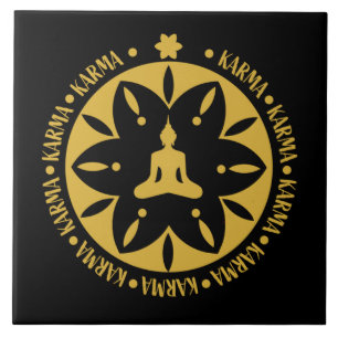 Buddhistische Religion Karma - Buddhismus - sechs Fliese