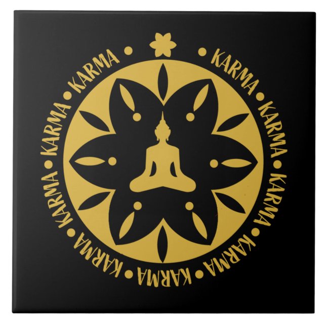 Buddhistische Religion Karma - Buddhismus - sechs  Fliese (Vorderseite)