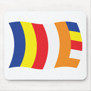 Buddhistische Religionsflagge Mauspad