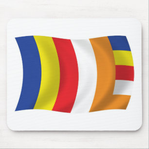 Buddhistische Religionsflagge Mauspad