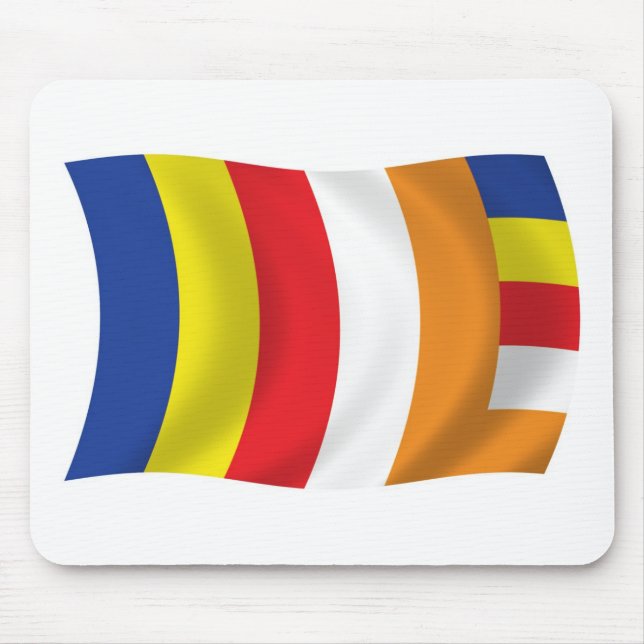 Buddhistische Religionsflagge Mauspad (Vorne)