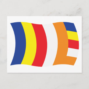 Buddhistische Religionsflagge Postkarte