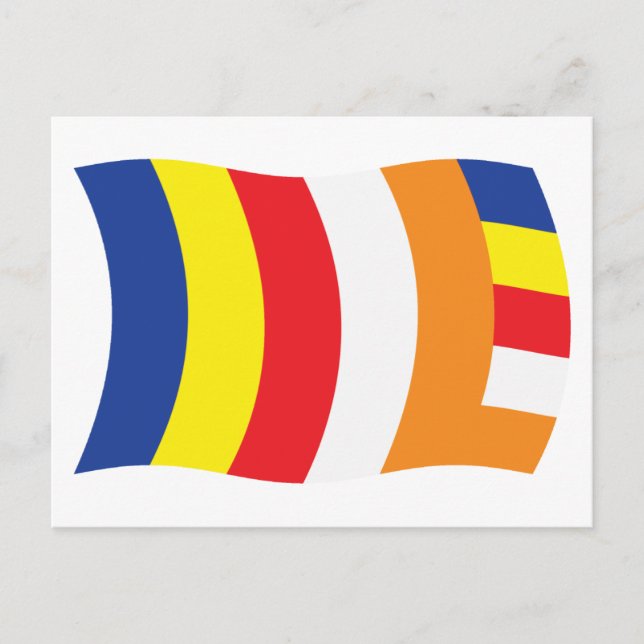 Buddhistische Religionsflagge Postkarte (Vorderseite)
