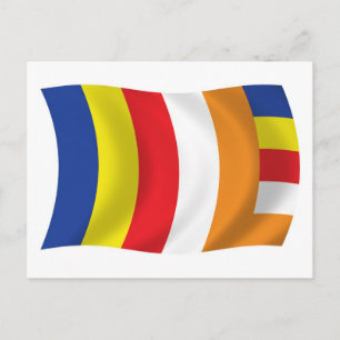 Buddhistische Religionsflagge Postkarte