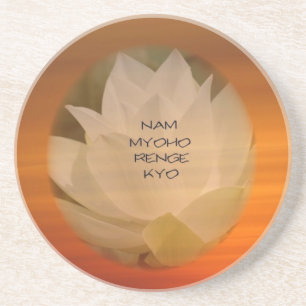 Buddhistische Untersetzer SGI mit Lotos-Blume und