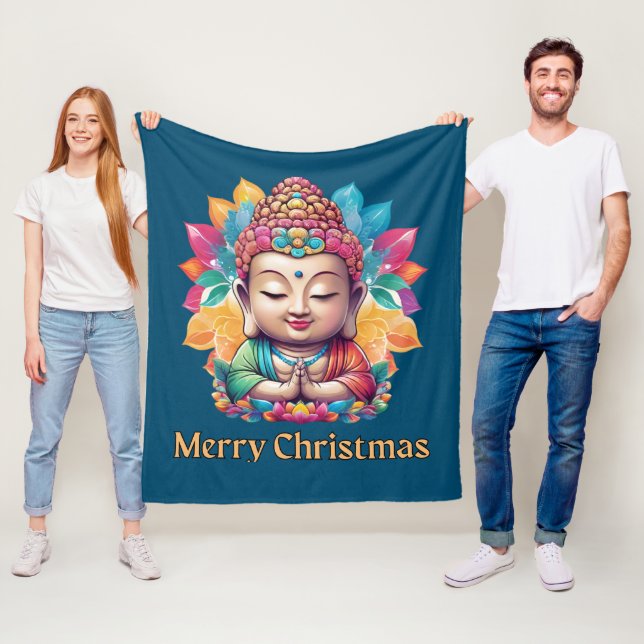 Buddhistische Weihnachten Fleecedecke (Beispiel)