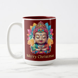 Buddhistische Weihnachten Zweifarbige Tasse