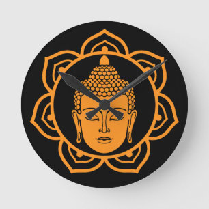 buddhistische Wohngestaltung Runde Wanduhr