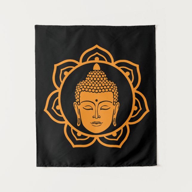 buddhistische Wohngestaltung Wandteppich (Vorderseite)