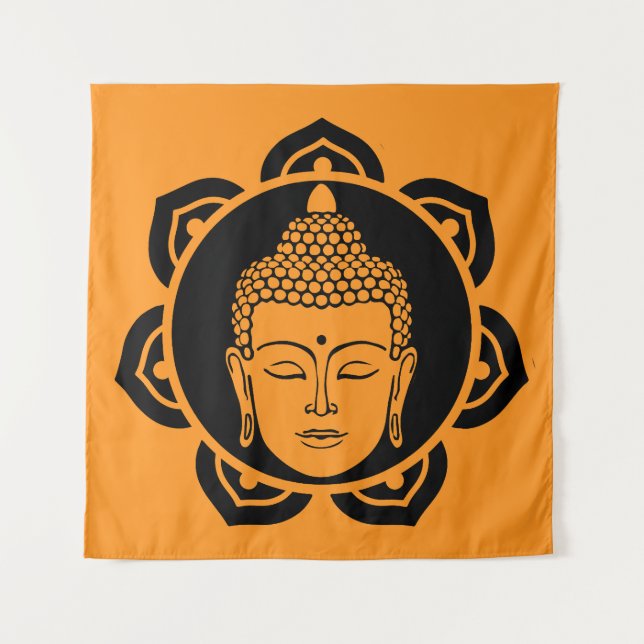 buddhistische Wohngestaltung Wandteppich (Vorderseite)