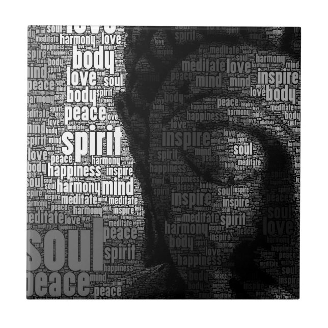 buddhistische Worte der Weisheit Fliese (Vorderseite)