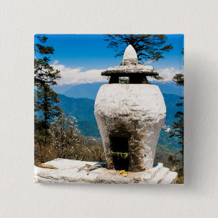 Buddhistischer Anbetungsort Button