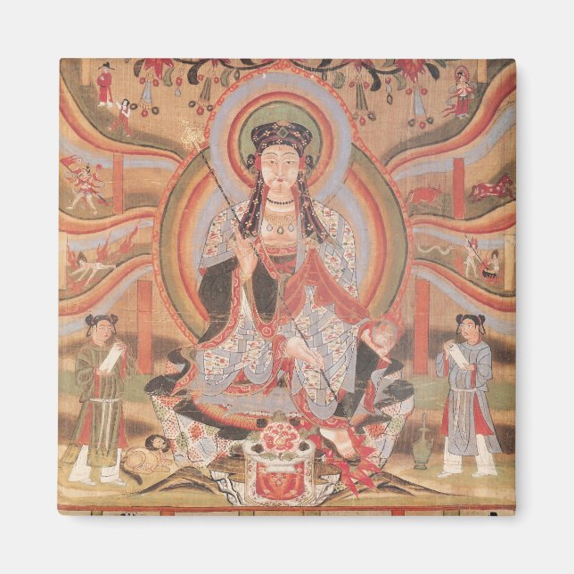 Buddhistischer Banner Magnet (Vorne)