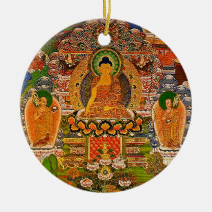 Buddhistischer Buddhismus Buddhas, der Boho Keramikornament