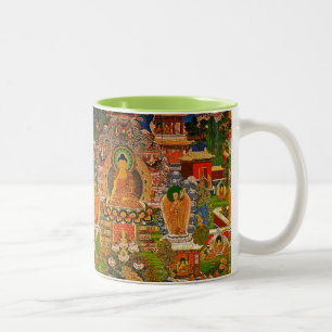 Buddhistischer Buddhismus Buddhas, der Boho Zweifarbige Tasse