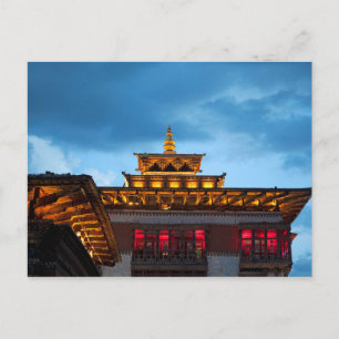 Buddhistischer Dzong-Dach Postkarte
