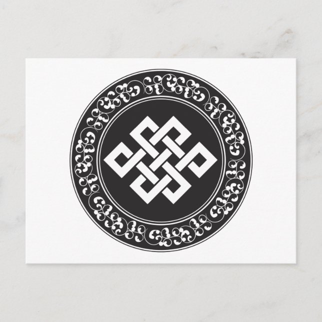 Buddhistischer Endloser Knoten Postkarte (Vorderseite)