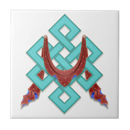 buddhistischer ewiger Knoten Fliese