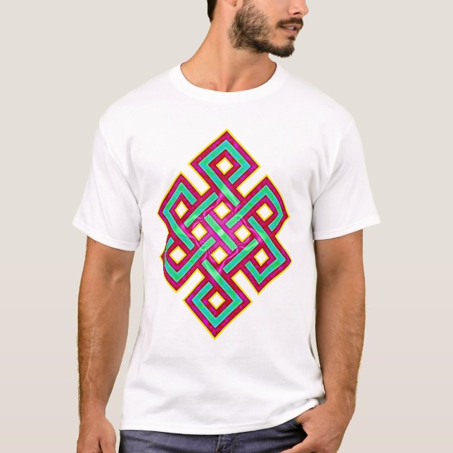 Buddhistischer ewiger Knoten T-Shirt (Vorderseite)