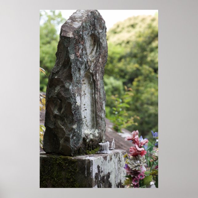 Buddhistischer Gedenkstein Poster (Vorne)