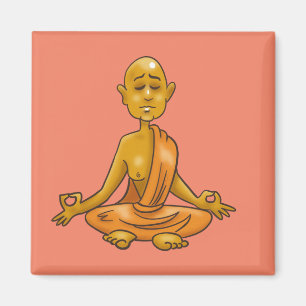 Buddhistischer Mönch in Meditation Magnet