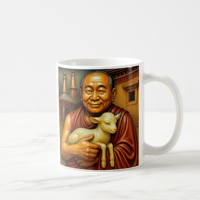 Buddhistischer Mönch Kaffeetasse (Rechts)