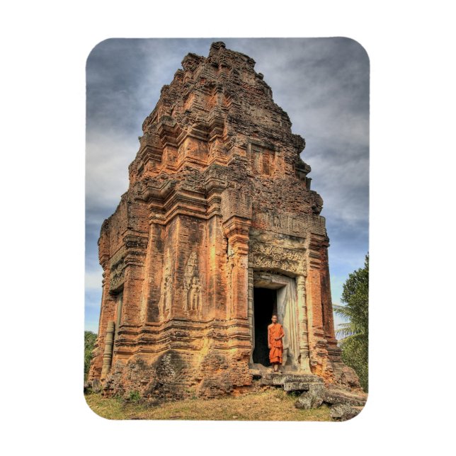 Buddhistischer Mönch steht im Eingangsbereich eine Magnet (Vertikal)