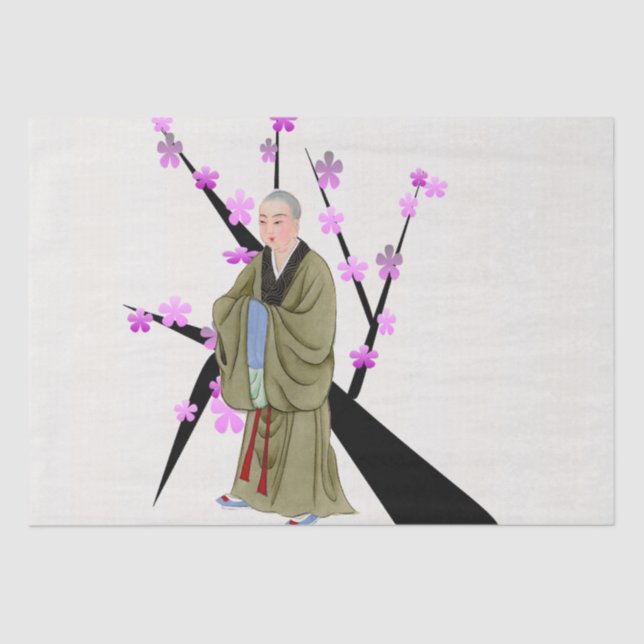 Buddhistischer Mönchszettel Seidenpapier (Vorderseite)