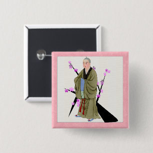 Buddhistischer Monk Button