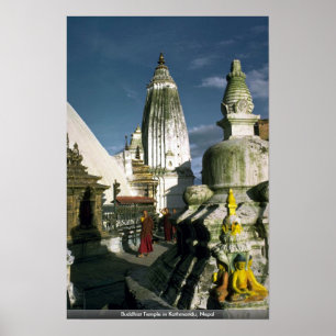 Buddhistischer Tempel in Kathmandu, Nepal Poster