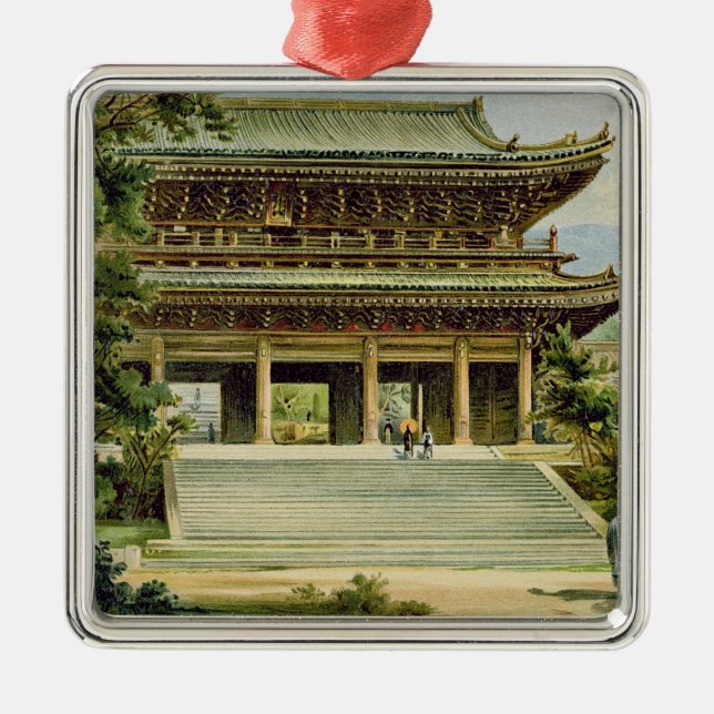 Buddhistischer Tempel in Kyoto, Japan Silbernes Ornament (Vorne)
