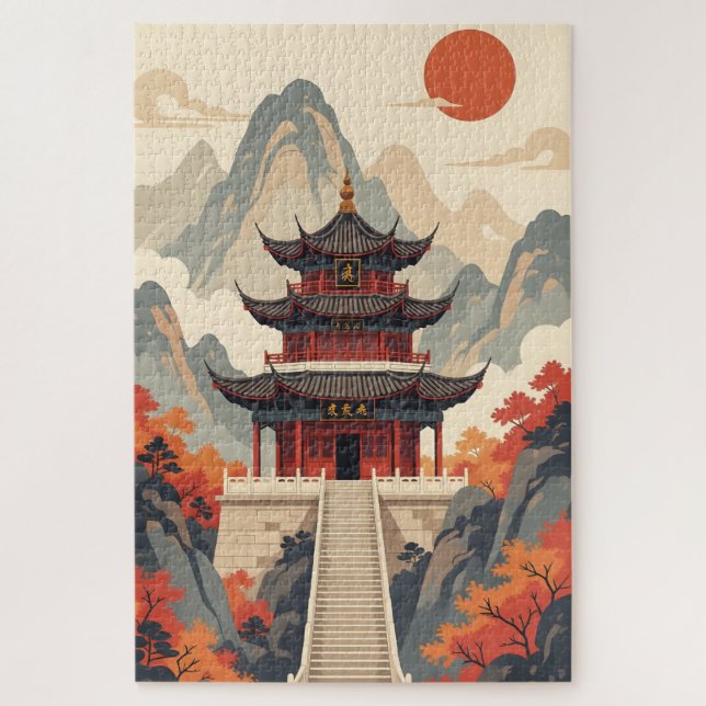 Buddhistischer Tempel Puzzle (Vertikal)