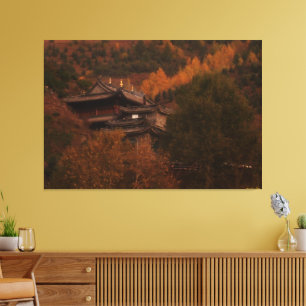 Buddhistischer Tempel Wrapped Canvas Leinwanddruck