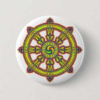 Buddhistisches Dharma Chakra Button
