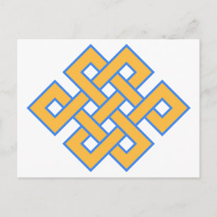 Buddhistisches Endlosknoten-Glückssymbol Postkarte