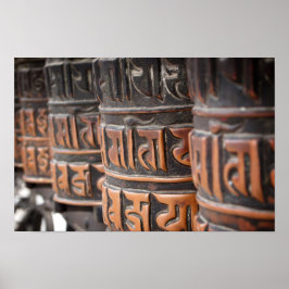 Buddhistisches Gebet-Räder-Poster Poster