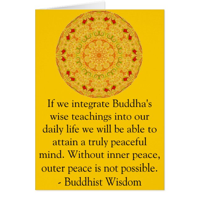 Buddhistisches Klugheit SPRICHWORT - unterrichtend (Vorne)