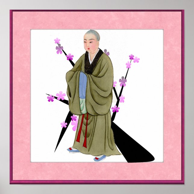 Buddhistisches Monk-Poster Poster (Vorne)