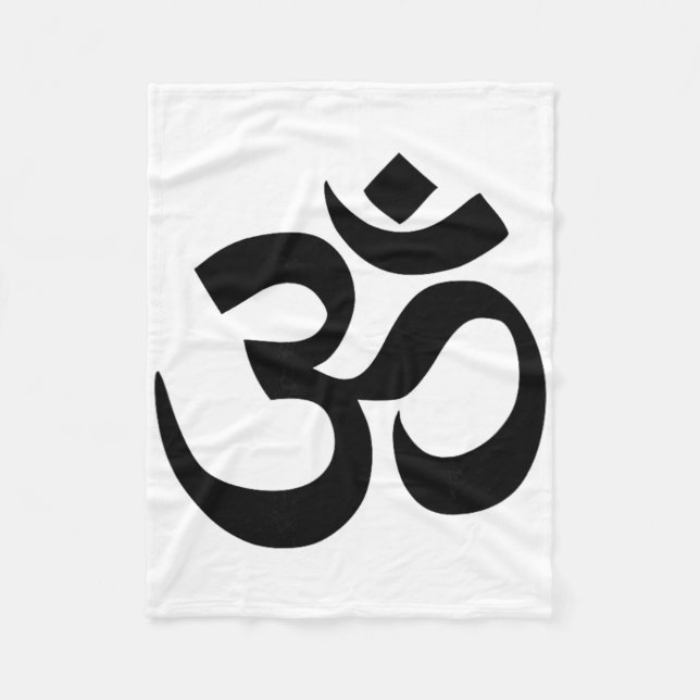 Buddhistisches Om-Symbol  Fleecedecke (Vorderseite)