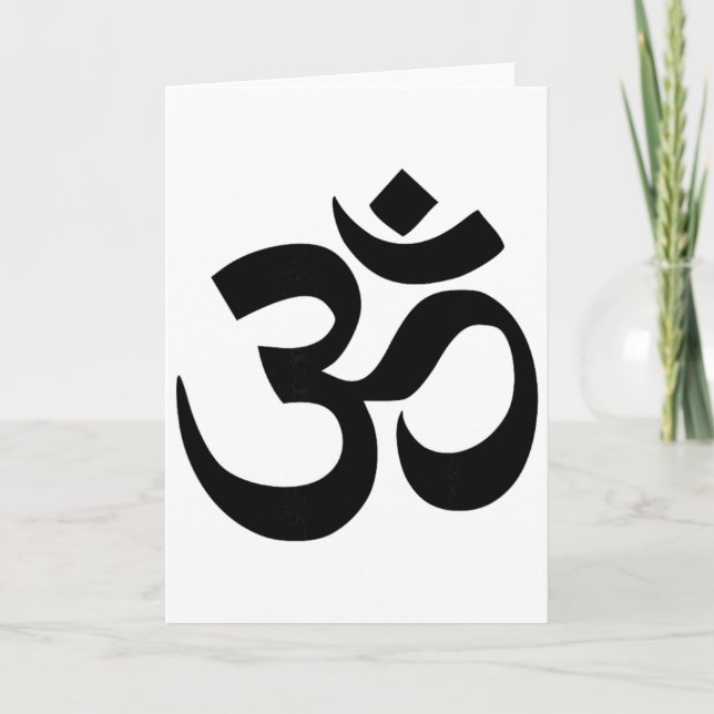 Buddhistisches Om-Symbol  Karte (Vorderseite)
