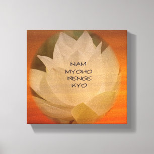 Buddhistisches Plakat SGI - Lotus "Nam Myoho Renge Leinwanddruck
