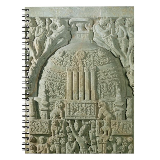 Buddhistisches stupa, Nagarjunakonda (Kalkstein) Notizblock (Vorderseite)