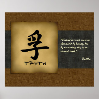 Buddhistisches Wahrheitszitat Custom Poster