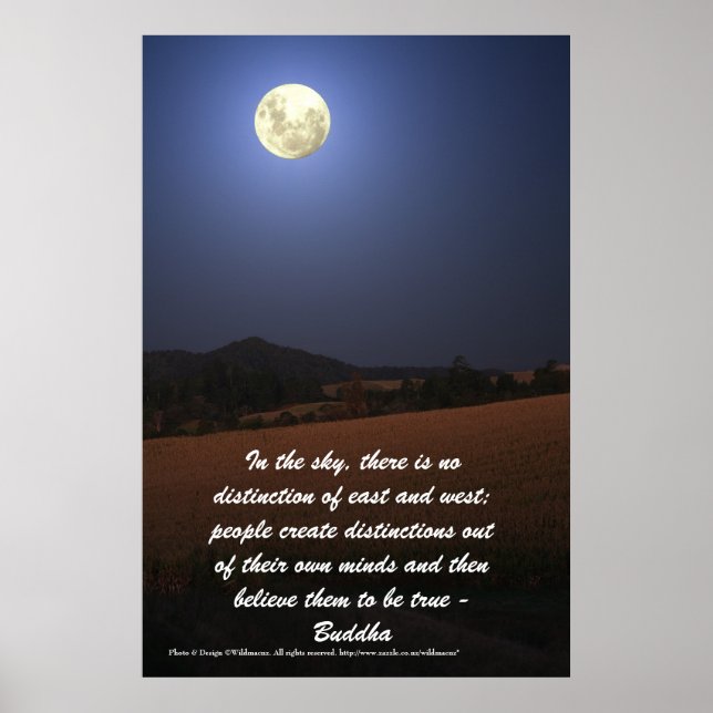 buddhistisches Zitatposter Poster (Vorne)