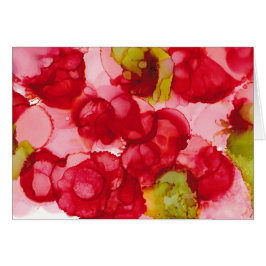 "Budding Red" - Alcohol Ink Art Print