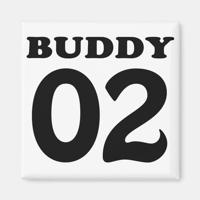 Buddy 02 schwarz magnet (Vorne)