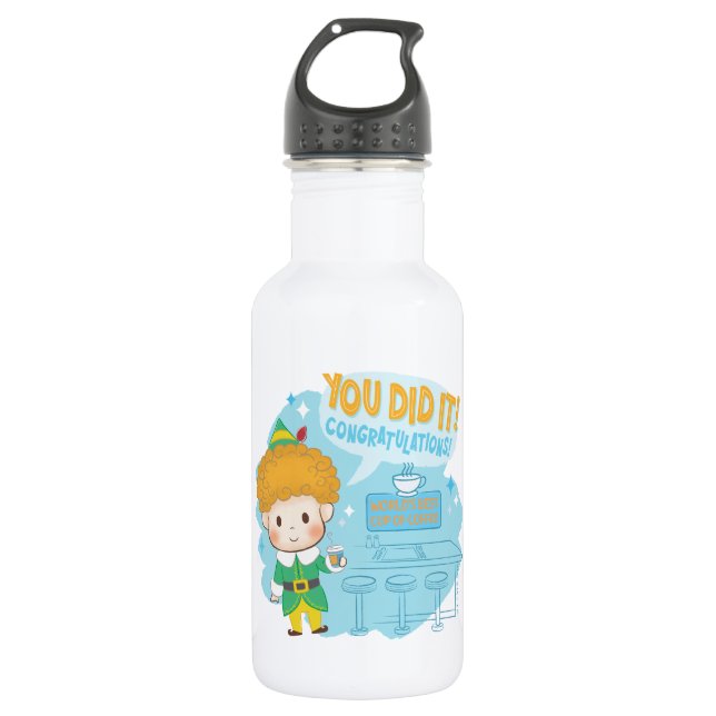 Buddy den Elf, du hast es getan! Herzlichen Glückw Edelstahlflasche (Vorderseite)