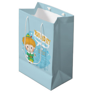 Buddy den Elf, du hast es getan! Herzlichen Glückw Mittlere Geschenktüte
